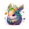 Tier Kaninchen fantasy und niedlich