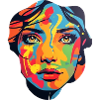 Pop Art Weibliches Gesicht