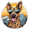 Cool dog with sunglasses