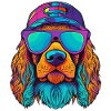 Cool dog with sunglasses