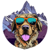 Cool dog with sunglasses