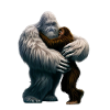 Yeti hugs Bigfoot