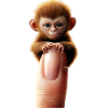 Fingeraffe am Finger