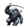 Yeti with bow and arrow