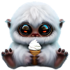 Yeti mit Softeis
