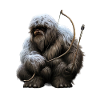 Yeti with bow and arrow