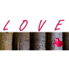 Letters love and symbole heart