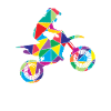 Motocross Polygon Dirt Bike