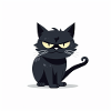 Black Cartoon Cat
