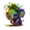Animal éléphant fantasy et mignon