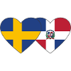Sweden Dominican Republic Flag Heart