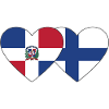 Dominican Republic Finland Flag Heart