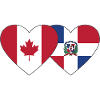Canada Dominican Republic Flag Heart