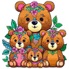 Bear Teddy Family
