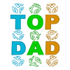 top dad colourful