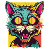 Horreur Effrayant Zombie cat2