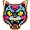 Horreur effrayante Chat zombie