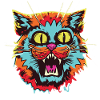 Horreur effrayante Chat zombie