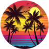 Sunset magic on the beach