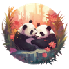 Cutee Hug' Pandas
