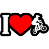 I Heart Cycling on Black