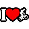 I Heart Bike Silhouette