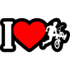 Ich liebe BMX Stunt Silhouette