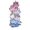 Bigender Flag Pride LGBTQ Cute Unicorn Stack