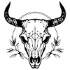 Cow Skull Boho