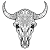 Cow Skull Boho
