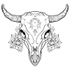 Cow Skull Boho