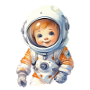 Dessin à l’aquarelle d’astronaute