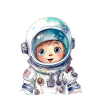 Dessin à l’aquarelle d’astronaute