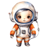 Dessin à l’aquarelle d’astronaute