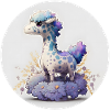 Tier Giraffe fantasiert und niedlich