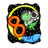 8 Birthday Boy Astronaut - eight years