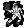 Basketball Astronaut Basketball Player