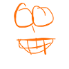 Funny face on t-shirt
