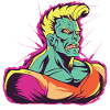 Retro Style 90s Superhero