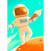 Astronaut mit Eiscreme