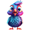 Bébé oiseau effrayé