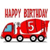 Concrete mixer Happy Birthday 5