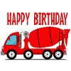 Concrete mixer Happy Birthday