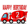 Concrete Mixer Happy Birthday 2