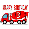 Concrete mixer Happy Birthday 3