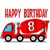 Concrete mixer Happy Birthday 8