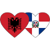 Albania Dominican Republic Flag Heart