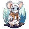 Petite souris errante mignonne