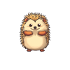 Cute cartoon hedgehog