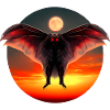 Mothman at sunset